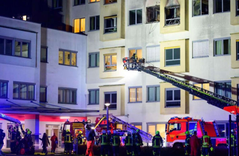 Incendio de un hospital en Alemania deja 4 muertos y una decena de heridos