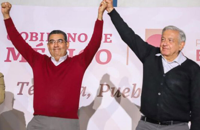 Refrendan AMLO y Salomón trabajo conjunto para consolidar 4T en Puebla