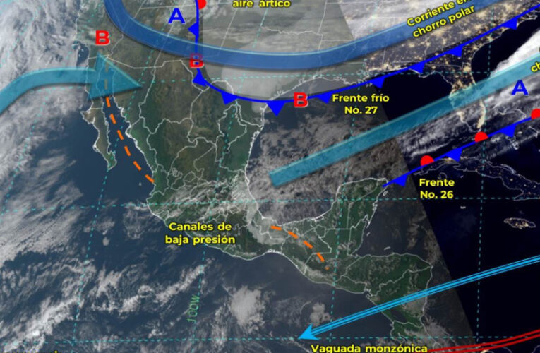 El frente frío 27 provocará ambiente gélido con temperaturas bajas