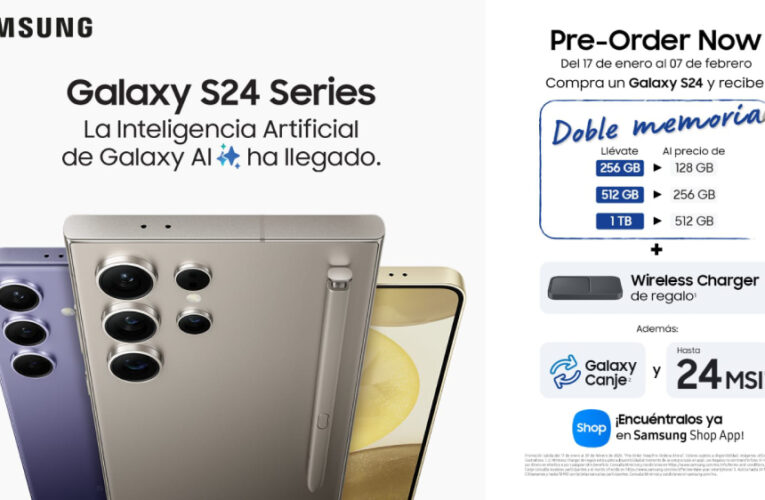 Comienza en México la pre-venta de la nueva serie Galaxy S24