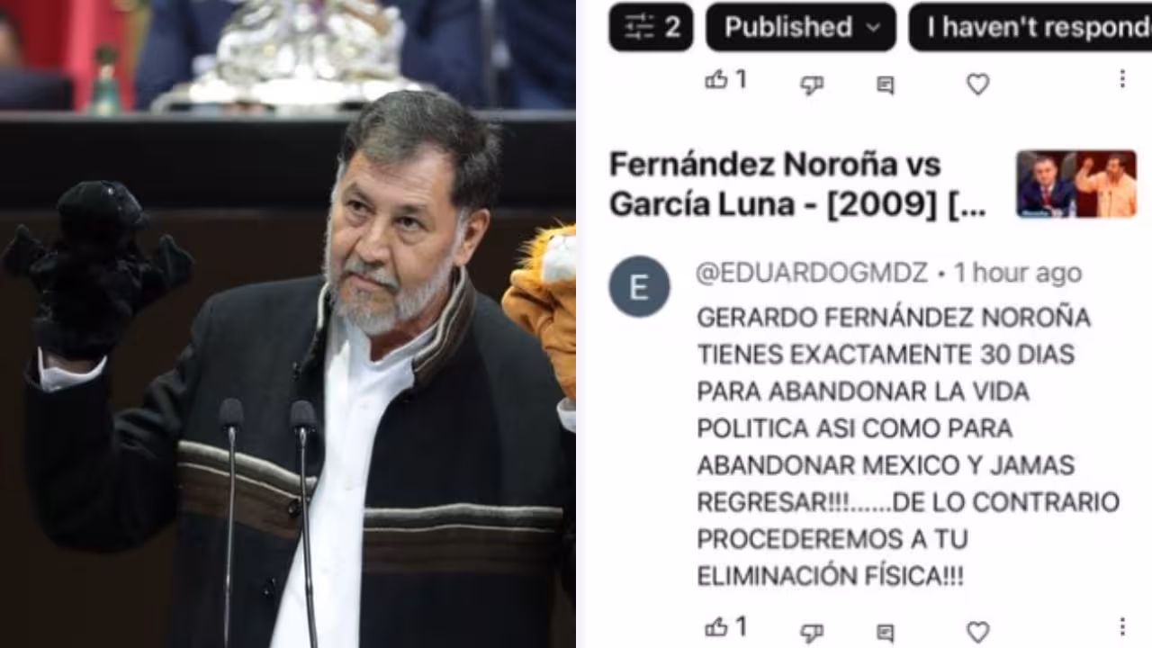 Noroña interpondrá denuncia por amenazas de muerte