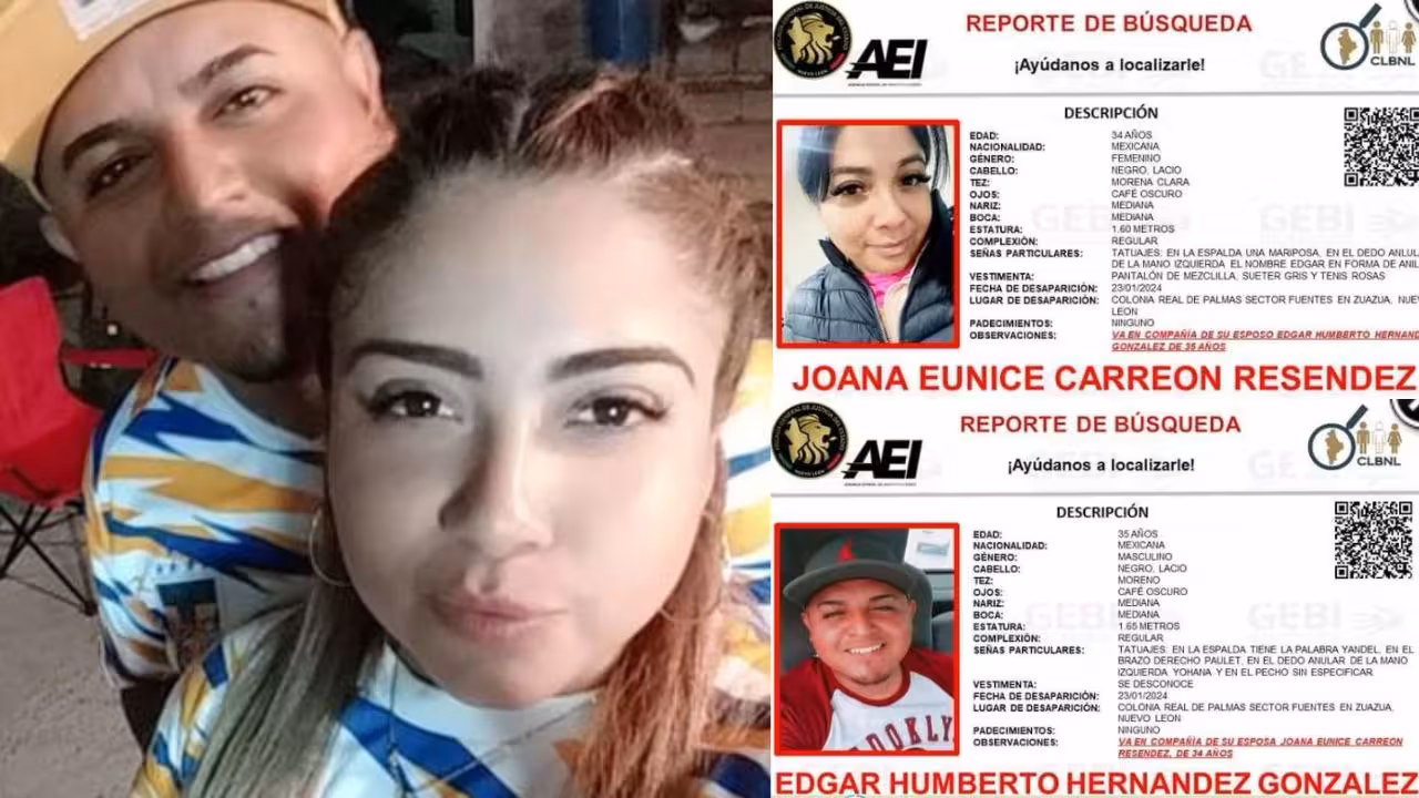 Pareja de comerciantes desaparece al salir de un centro comercial en Nuevo León