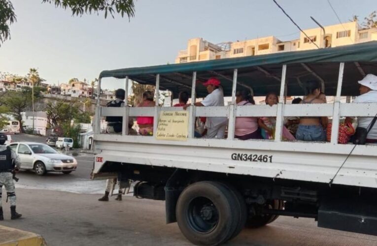 Continúa crisis de transporte en Acapulco: 6 días y contando