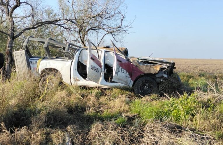 Mueren dos agentes de la Guardia Estatal tras volcadura en Tamaulipas