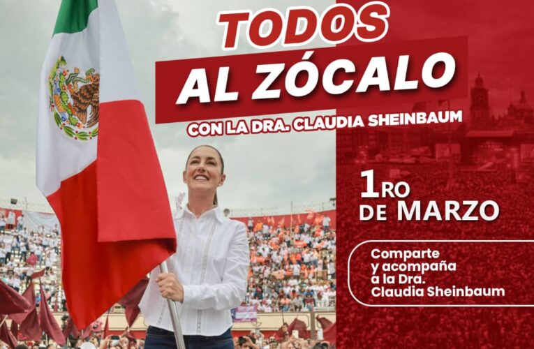 La doctora Claudia Sheinbaum anuncia inicio de campaña y presentación de proyecto de nación en el Zócalo de la CDMX