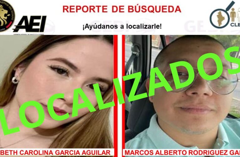 Pareja desaparecida en Mazatlán es encontrada sana y salva en Monterrey