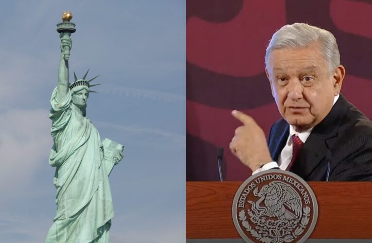 EUA debería colocar Estatua de la Libertad en México: AMLO