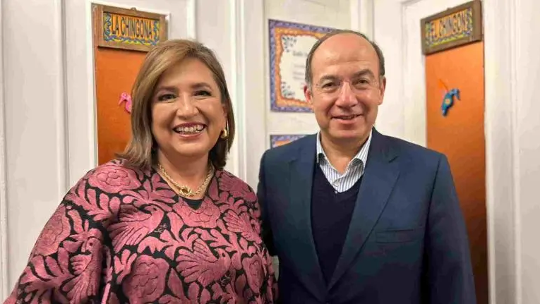 Xóchitl Gálvez se reúne en Madrid con el expresidente Felipe Calderón