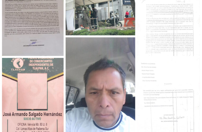 Miguel Estrada hace de la Vía Pública de Tlalpan, su reino de extorsión, solapado por autoridades