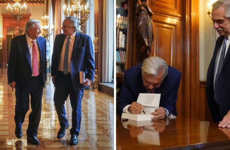 AMLO regala su libro “¡Gracias!” a Alberto Fernández