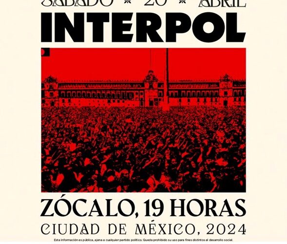 Anuncian concierto de Interpol en Zócalo capitalino