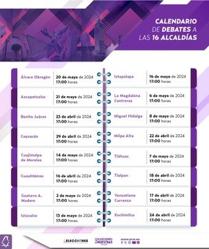 Define IECM fechas y horarios para debates de alcaldías y diputaciones