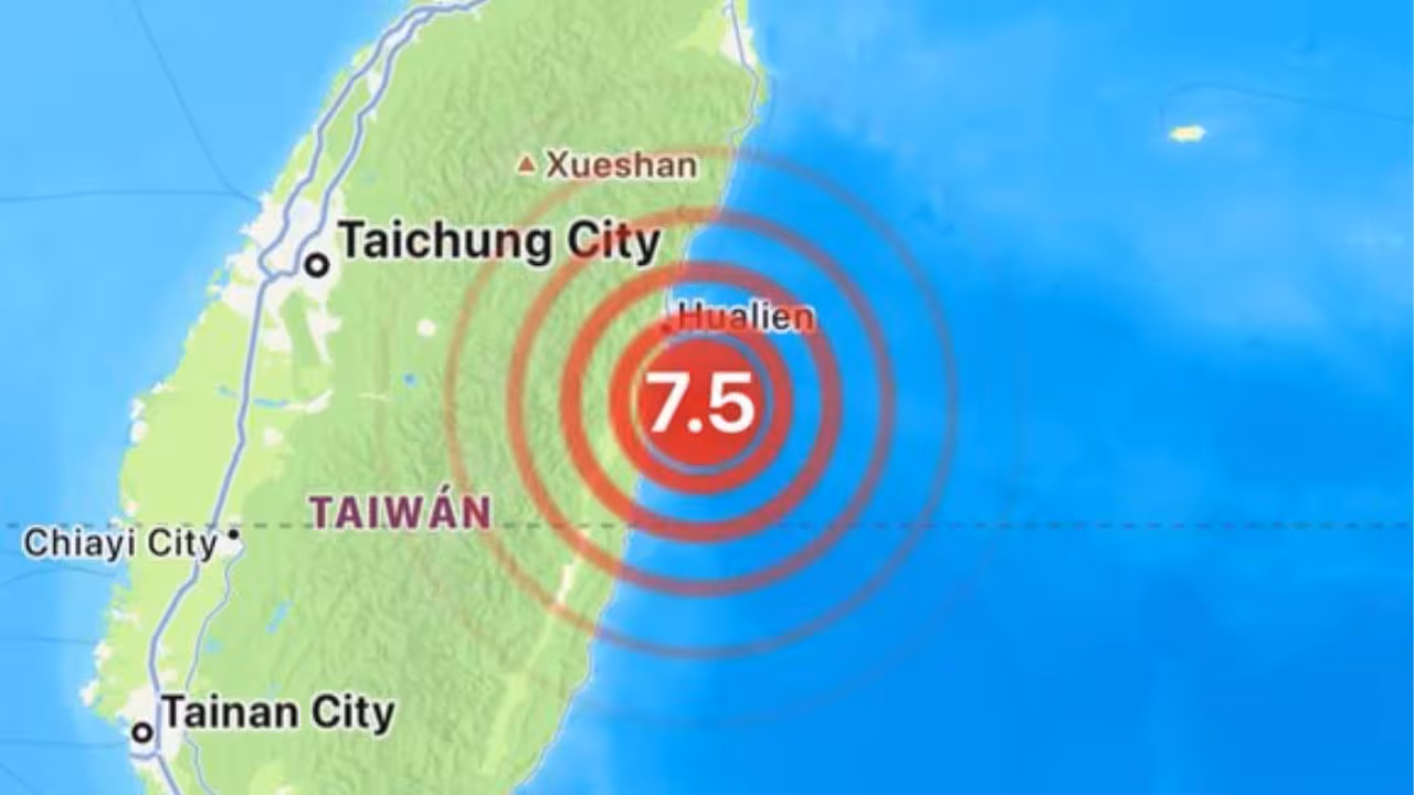 Terremoto de 7.5 sacude Taiwán; activan alerta de tsunami