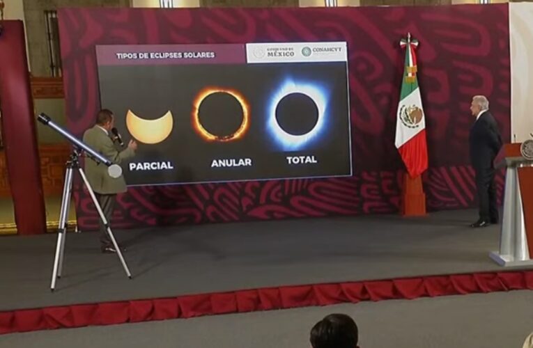 Llama AMLO a medios a difundir medidas de prevensión ante el próximo eclipse