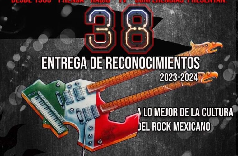 Se llevará a cabo la 38 entrega de reconocimientos de la legendaria revista BANDA ROCKERA, la Gala del Rock Mexicano, en el salón cosmos 2000