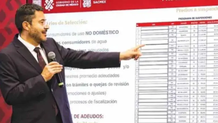 Martí Batres hace llamado a 25 usuarios del Sacmex no domésticos a pagar deuda