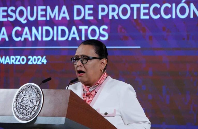 250 candidatos ya cuentan con protección federal; gobiernos estatales deben proteger a aspirantes locales: Rosa Icela Rodríguez