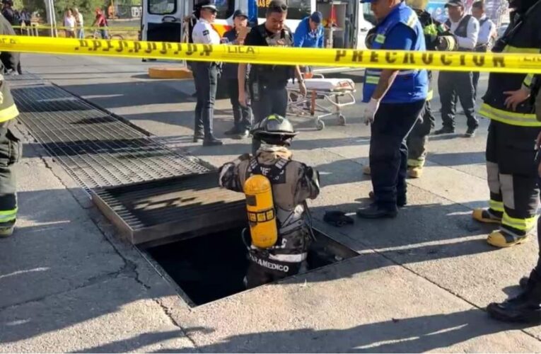 Rescatan a 2 personas intoxicadas dentro alcantarillas de Aguascalientes