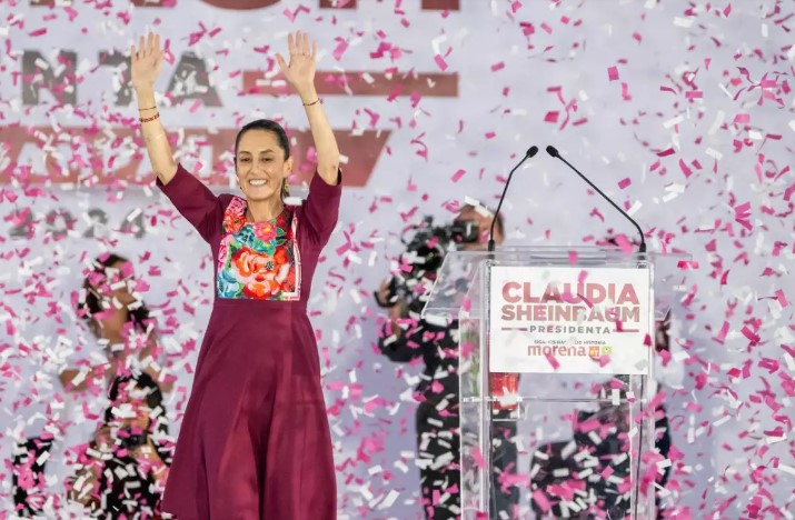 Claudia Sheinbaum cierra su campaña con Fiesta Popular en el Zócalo, amenizada por Los Ángeles Azules