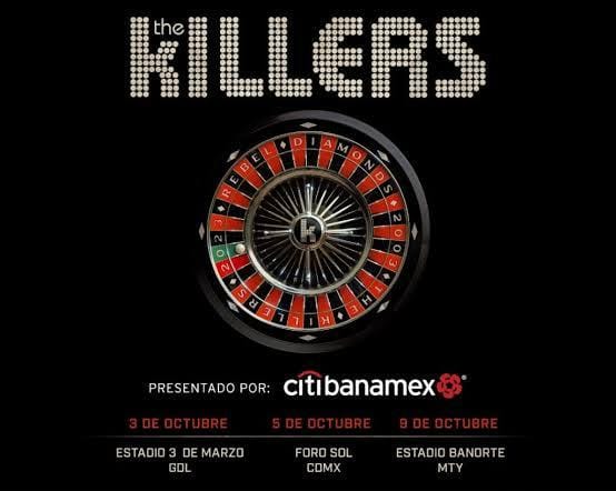 The Killers dará 3 conciertos en México; 3, 5 y 9 de octubre