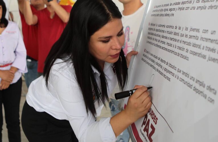 Lourdes Paz se compromete con el pueblo de Iztacalco para combatir las adicciones