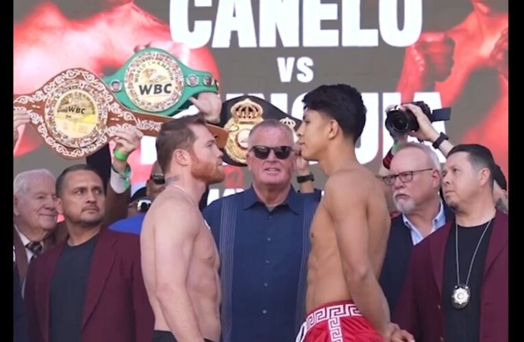 ‘Canelo’ Álvarez y Jaime Munguía se someten a la báscula previo a su pelea