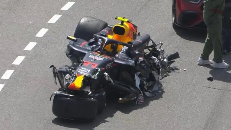 Bandera roja en Mónaco tras fuerte accidente de ‘Checo’ Pérez; auto se destroza