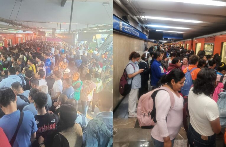 Reportan lentitud en 7 líneas del Metro