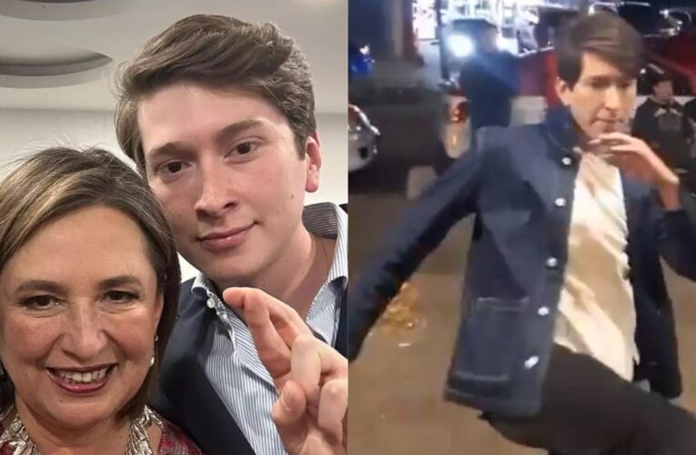 Exhiben otro video de hijo de Xóchitl Gálvez agrediendo policías; ella no responde, pero Beatriz Gutiérrez Müller ordena bajarlo