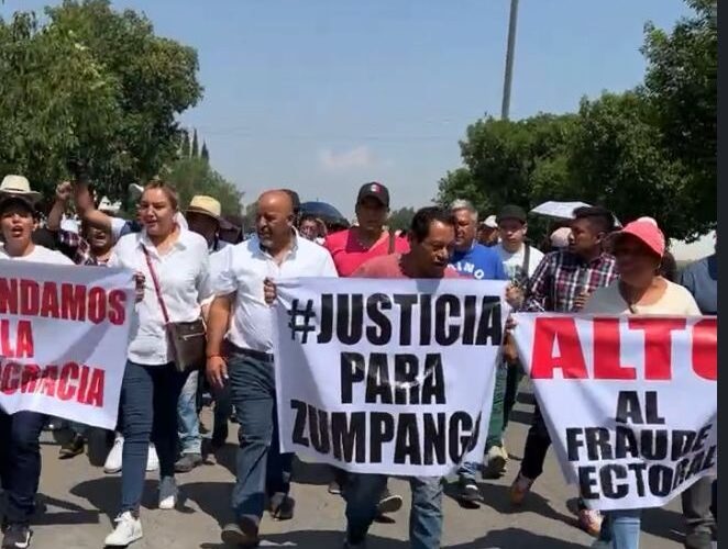 “No al fraude electoral”; Pueblo de Zumpango exige que se anule la elección donde hubo fraude