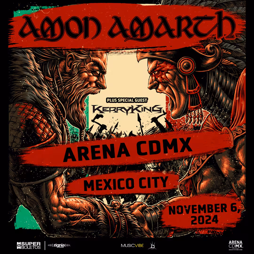 AMON AMARTH Y KERRY KING listos para incendiar la arena cdmx en el evento del año