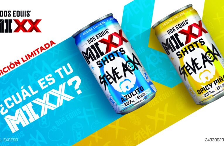 MIXX Shots, la nueva bebida de Dos Equis y Steve Aoki que apuesta por nuevos sabores para la celebración perfecta ¿Ya los probaron?