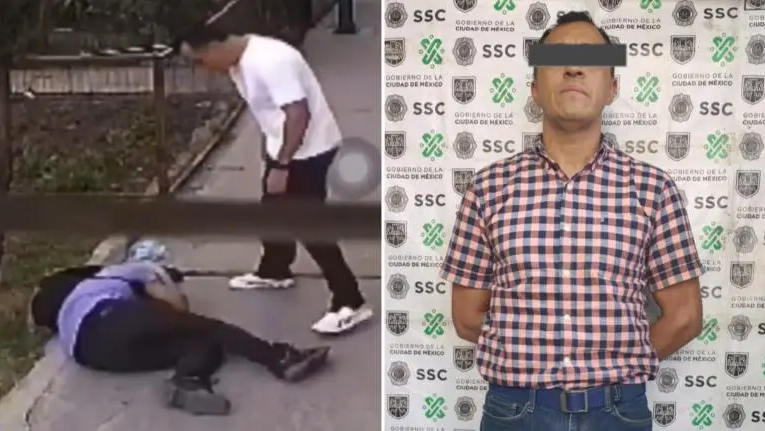 Detienen a hombre que asaltó y golpeó brutalmente a joven en Coyoacán