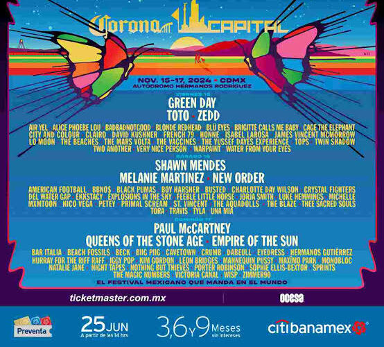 Corona Capital 2024, evento imperdible