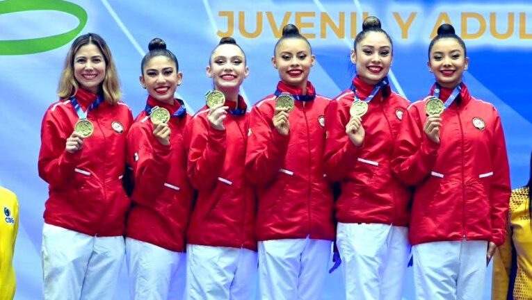 Equipo femenil de México se cubre de oro en el panamericano de Gimnasia Rítmica en tres listones y dos pelotas