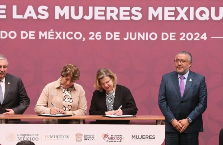 Gobernadora mexiquense firma con la federación para apoyar a mujeres