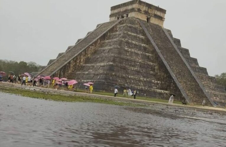 Lluvias por tormenta tropical ‘Alberto’ afectan zona arqueológica de Chichén Itzá