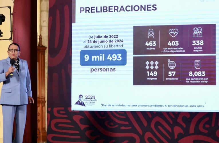 Obtienen preliberación y/o amnistía 9 mil 867 personas, revela Rosa Icela Rodríguez