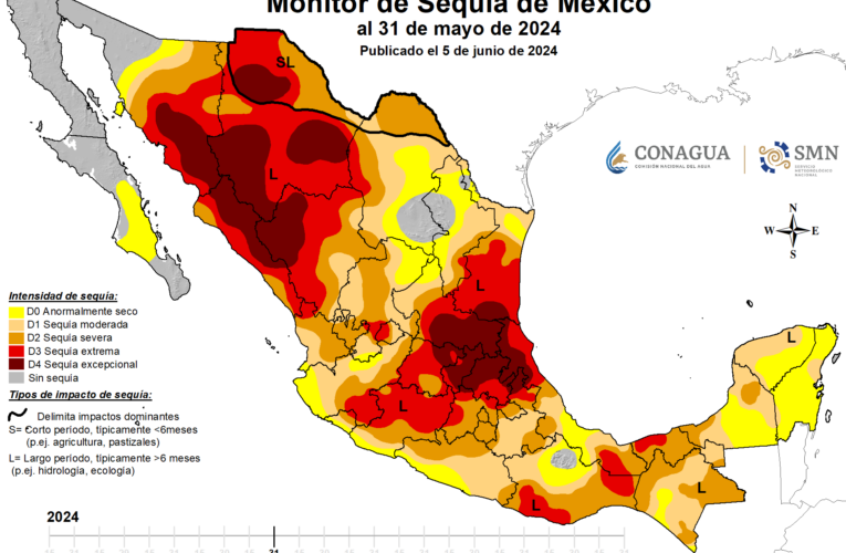 Sequía impacta 79% de territorio del país y está en riesgo la producción de alimentos, alerta el meteorológico nacional