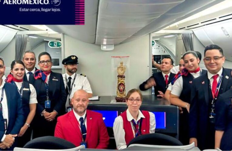 Aeroméxico transporta emblemática reliquia de San Judas Tadeo de Roma a México