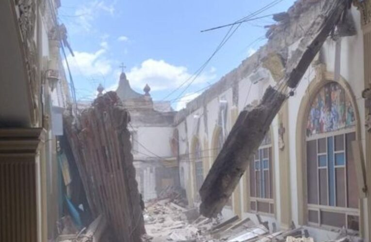 Colapsa techo de una parroquia en Cerralvo, Nuevo León