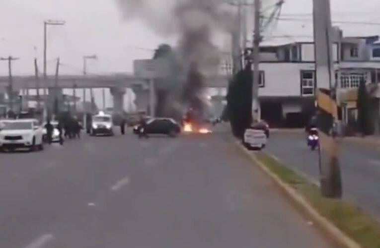 Habitantes de Tonanitla bloquean acceso al AIFA por pagos ejidales