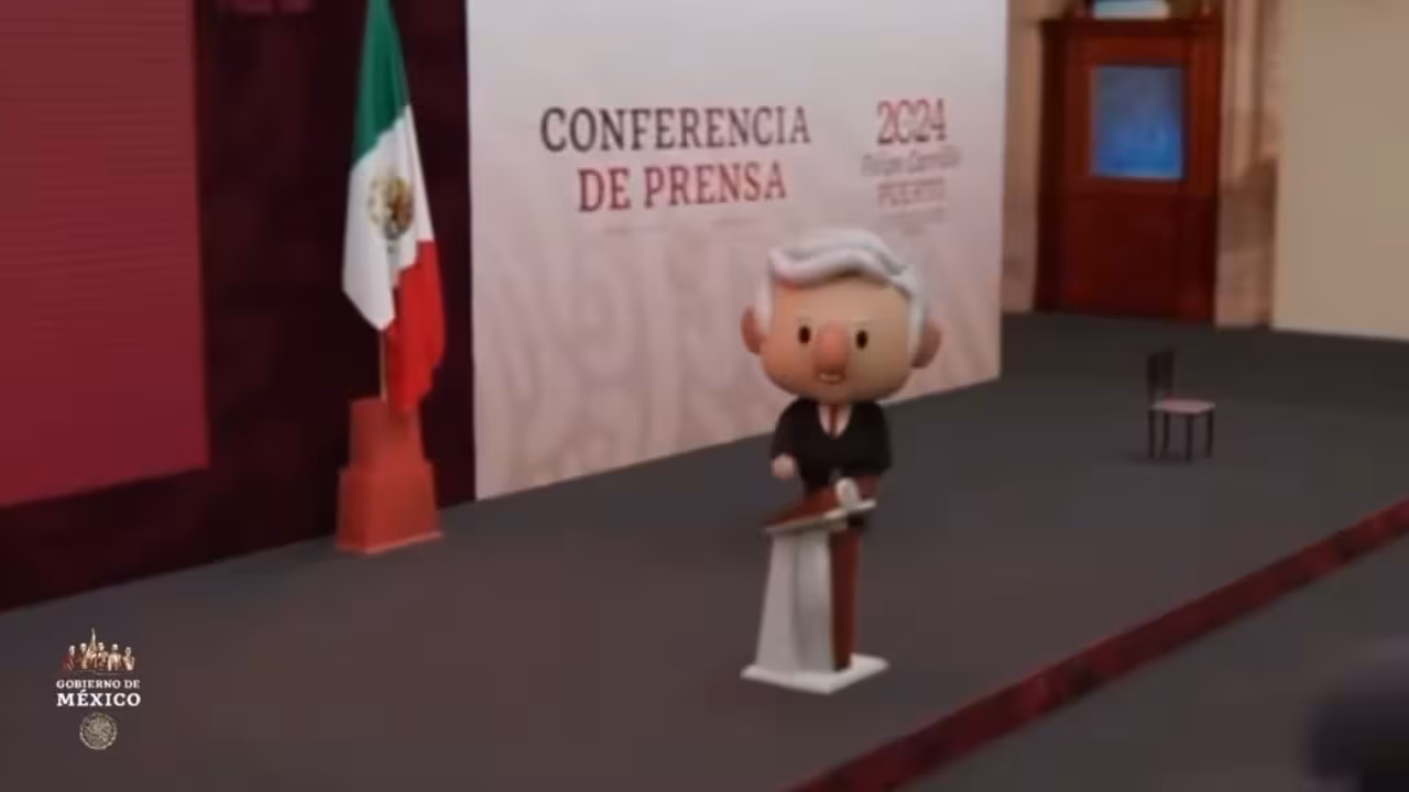 Estrenan intro animada en la mañanera de AMLO