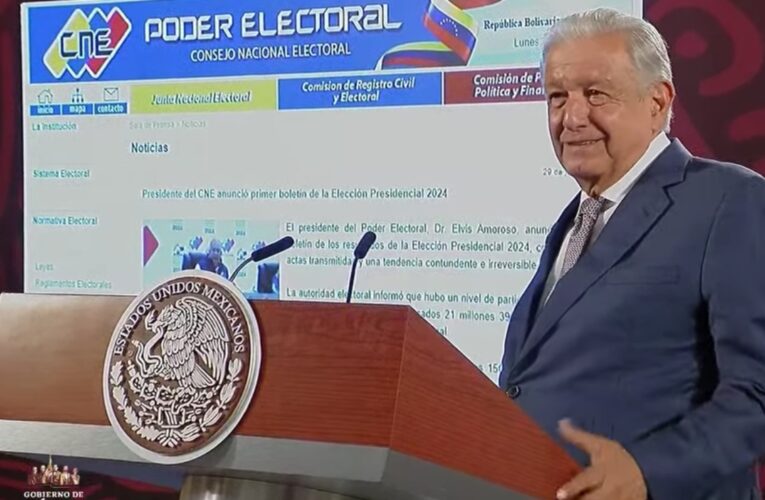 “Vamos a esperar a que terminen de contar los votos”, dice AMLO sobre elección en Venezuela