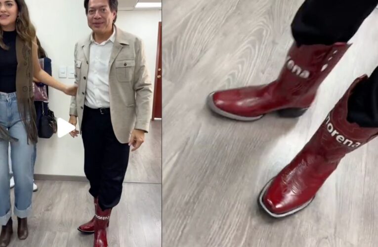 Mario delgado presume botas vaqueras al estilo 4T