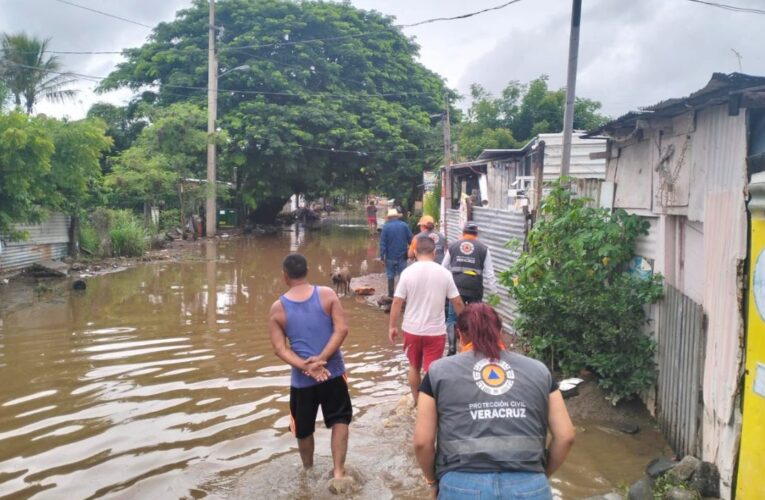 Emiten alerta en Veracruz por crecida de ríos tras intensas lluvias