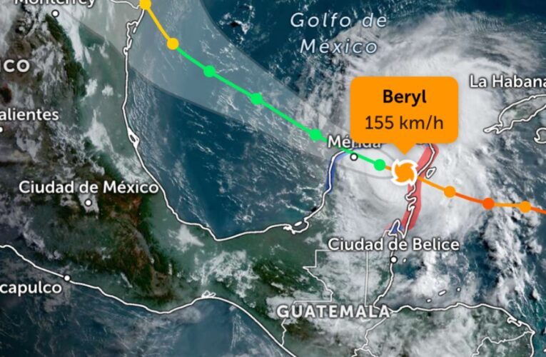 ‘Beryl’ entra por el norte de Tulum como huracán categoría 2