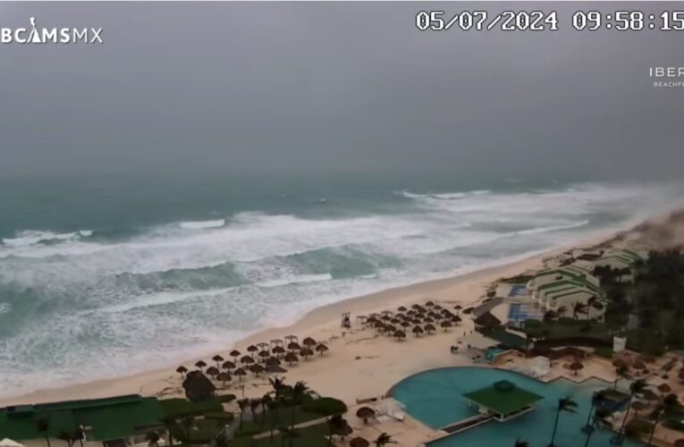 Ni heridos ni muertos hasta ahora por huracán ‘Beryl’ en Quintana Roo, reporta Protección Civil