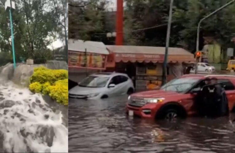 Lluvias intensas dejan inundaciones y cascadas al sur de la CDMX