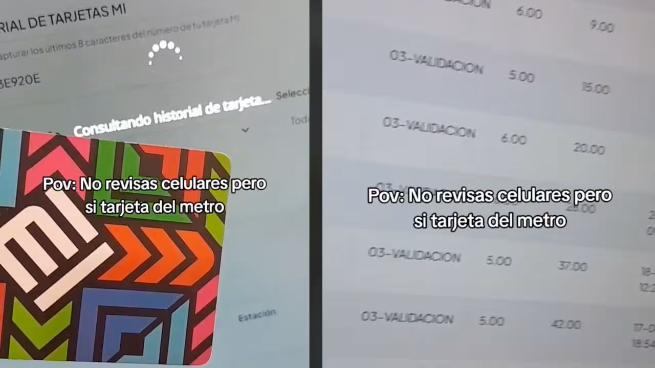 Usuaria de TikTok muestra cómo revisa los movimientos de su pareja mediante su tarjeta del Metro